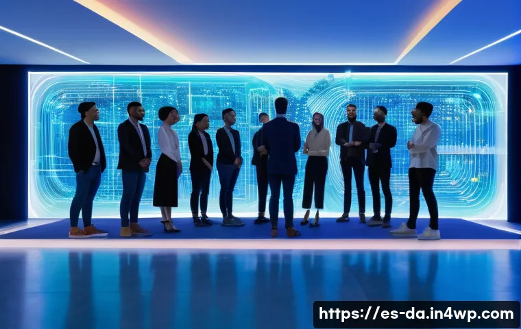 DAO 거버넌스의 실천 가이드 - **Prompt 1: The Heart of a Decentralized Community**
    "A vibrant and diverse group of adults and ...