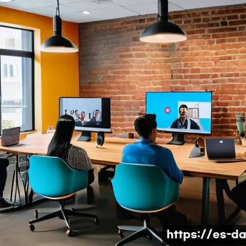 Home 30 DAO 거버넌스와 커뮤니티 구축 방법 - A vibrant virtual community meeting of a DAO, featuring diverse participants of Hispanic descent act...